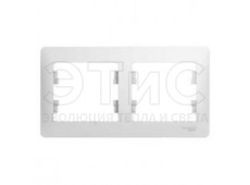 Рамка двухпостовая скрытая горизонтальная белая GLOSSA Рамка двухпостовая скрытая горизонтальная белая GLOSSA